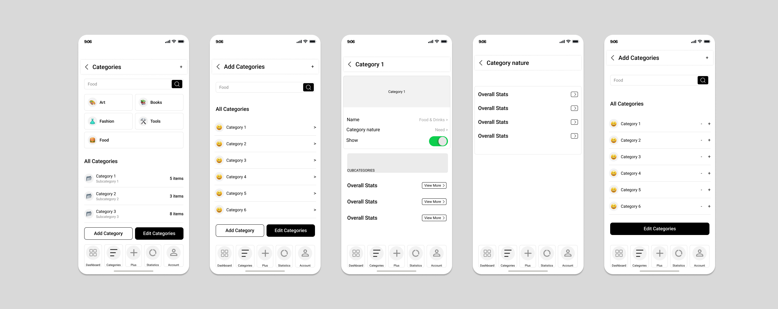 Penny Pulse prototype screens